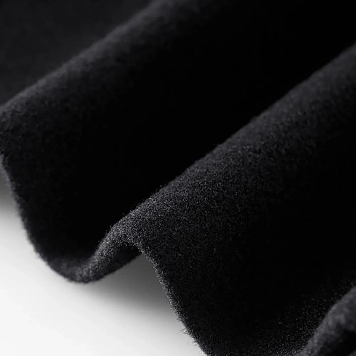 Women's Long Button Coat with Wide Notched Lapels - Black